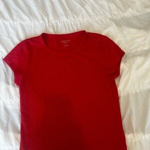 American Eagle Outfitters Red Short Sleeve Tee